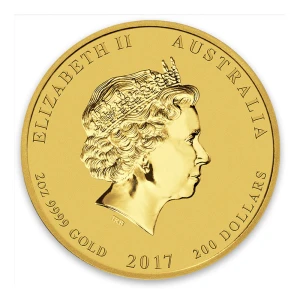 2017 2oz Australian Perth Mint Gold Lunar II: Year of the Rooster (2)