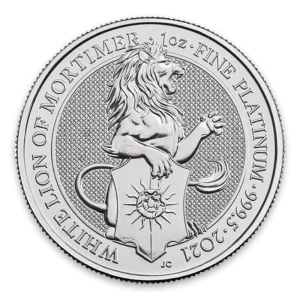2021 Britain 1 oz Platinum Queen's Beasts The Lion of Mortimer (2)