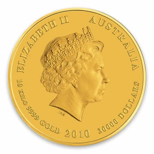 2010 10kg Australian Perth Mint Gold Lunar II: Year of the Tiger (2)